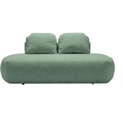 Casanova Canapé droit convertible tissu texturé 2 places Vert - Publicité Casanova Canapé droit convertible tissu texturé 2 places Vert - Publicité