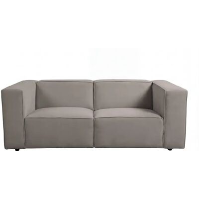 Casanova Canapé droit tissu lisse 2 places Taupe - Publicité Casanova Canapé droit tissu lisse 2 places Taupe - Publicité