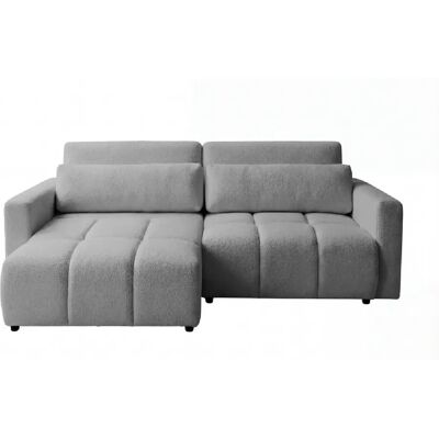 Casanova Canapé amovible convertible tissu texturé 3 places Gris clair - Publicité Casanova Canapé amovible convertible tissu texturé 3 places Gris clair - Publicité