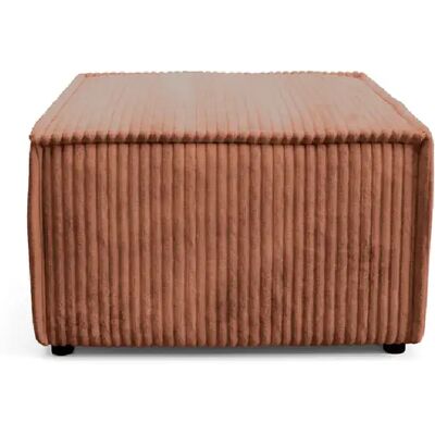 Casanova Pouf en gros velours côtelé Terracotta 76x76x41 - Publicité Casanova Pouf en gros velours côtelé Terracotta 76x76x41 - Publicité