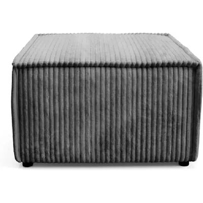 Casanova Pouf en gros velours côtelé Gris foncé 76x76x41 - Publicité Casanova Pouf en gros velours côtelé Gris foncé 76x76x41 - Publicité