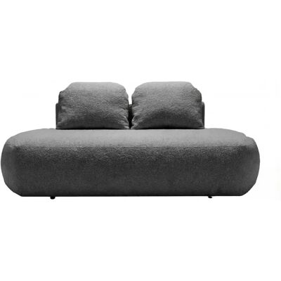 Casanova Canapé droit convertible tissu texturé 2 places Gris foncé - Publicité Casanova Canapé droit convertible tissu texturé 2 places Gris foncé - Publicité