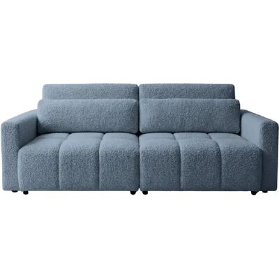 Casanova Canapé amovible convertible tissu bouclette 3 places Bleu - Publicité Casanova Canapé amovible convertible tissu bouclette 3 places Bleu - Publicité