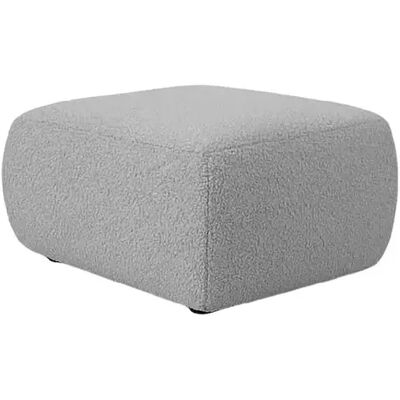 Casanova Pouf en tissu bouclette Gris clair 80x80x40 - Publicité Casanova Pouf en tissu bouclette Gris clair 80x80x40 - Publicité