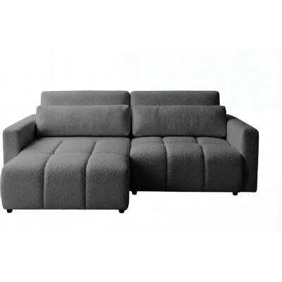 Casanova Canapé amovible convertible tissu texturé 3 places Gris foncé - Publicité Casanova Canapé amovible convertible tissu texturé 3 places Gris foncé - Publicité