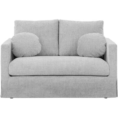 Casanova Canapé droit tissu chenille déhoussable 2 places Gris clair - Publicité Casanova Canapé droit tissu chenille déhoussable 2 places Gris clair - Publicité