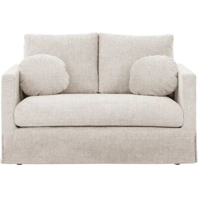 Casanova Canapé droit tissu chenille déhoussable 2 places Beige - Publicité Casanova Canapé droit tissu chenille déhoussable 2 places Beige - Publicité