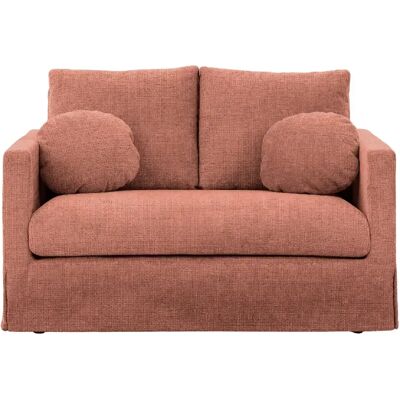 Casanova Canapé droit tissu chenille déhoussable 2 places Terracotta - Publicité Casanova Canapé droit tissu chenille déhoussable 2 places Terracotta - Publicité