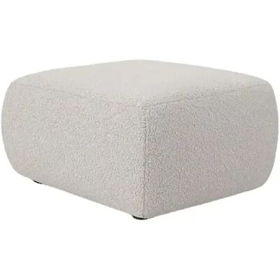 Casanova Pouf en tissu bouclette Beige 80x80x40 - Publicité Casanova Pouf en tissu bouclette Beige 80x80x40 - Publicité