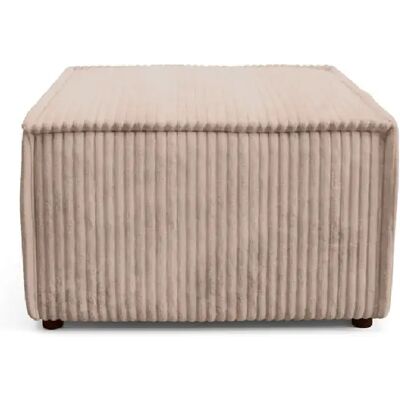 Casanova Pouf en gros velours côtelé Café 76x76x41 - Publicité Casanova Pouf en gros velours côtelé Café 76x76x41 - Publicité