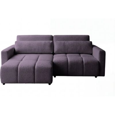 Casanova Canapé amovible convertible tissu texturé 3 places Mauve - Publicité Casanova Canapé amovible convertible tissu texturé 3 places Mauve - Publicité