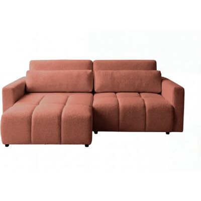 Casanova Canapé amovible convertible tissu texturé 3 places Terracotta - Publicité Casanova Canapé amovible convertible tissu texturé 3 places Terracotta - Publicité
