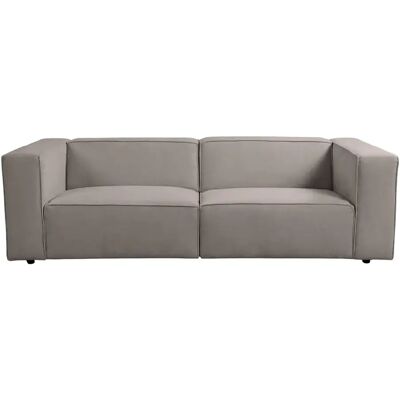 Casanova Canapé droit tissu lisse 3 places Taupe - Publicité Casanova Canapé droit tissu lisse 3 places Taupe - Publicité