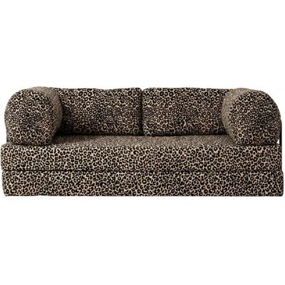 Casanova Canapé droit convertible tissu sauvage Café - Publicité Casanova Canapé droit convertible tissu sauvage Café - Publicité