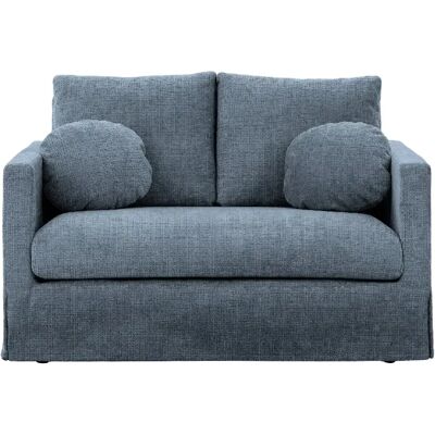 Casanova Canapé droit tissu chenille déhoussable 2 places Bleu - Publicité Casanova Canapé droit tissu chenille déhoussable 2 places Bleu - Publicité