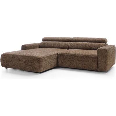 SELSEY - Canapé d’angle FANDO – Chenille – Marron clair – gauche - Publicité SELSEY - Canapé d’angle FANDO – Chenille – Marron clair – gauche - Publicité