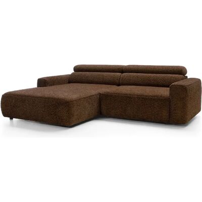 SELSEY - Canapé d’angle FANDO – Chenille – Marron – gauche - Publicité SELSEY - Canapé d’angle FANDO – Chenille – Marron – gauche - Publicité