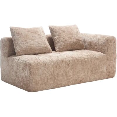 STILVORA Canapé 2 places 158/90/60 cm kaki en chenille avec poches latérales - Publicité STILVORA Canapé 2 places 158/90/60 cm kaki en chenille avec poches latérales - Publicité