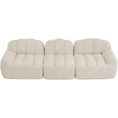 STILVORA Canapé modulaire 3 places beige blanc en polaire texturée sans structure - Publicité STILVORA Canapé modulaire 3 places beige blanc en polaire texturée sans structure - Publicité