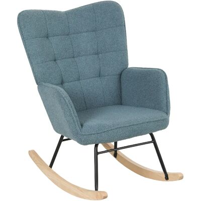 STILVORA Fauteuil à bascule 71/98/101 cm bleu clair en polyester avec accoudoirs - Publicité STILVORA Fauteuil à bascule 71/98/101 cm bleu clair en polyester avec accoudoirs - Publicité