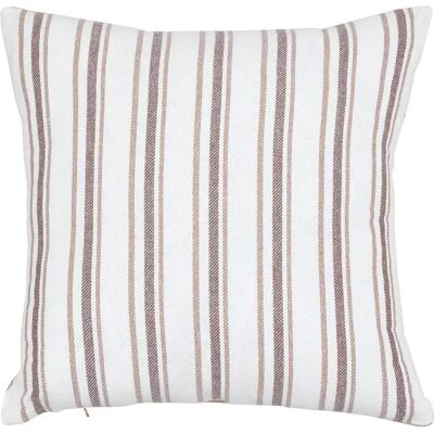 ATMOSPHERA Coussin Déco à Rayures Groove 40x40cm Beige - Publicité ATMOSPHERA Coussin Déco à Rayures Groove 40x40cm Beige - Publicité