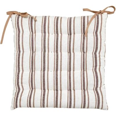 ATMOSPHERA Galette de Chaise à Rayures Groove 38x38cm Beige - Publicité ATMOSPHERA Galette de Chaise à Rayures Groove 38x38cm Beige - Publicité