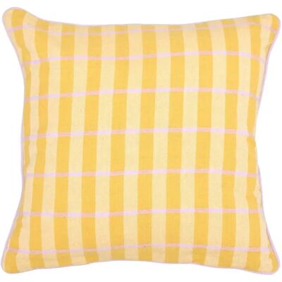 ATMOSPHERA Coussin Déco Poolside 40x40cm Jaune - Publicité ATMOSPHERA Coussin Déco Poolside 40x40cm Jaune - Publicité