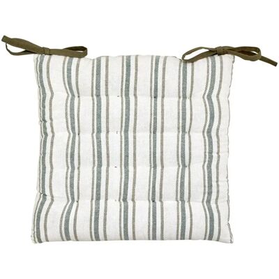 ATMOSPHERA Galette de Chaise à Rayures Groove 38x38cm Vert - Publicité ATMOSPHERA Galette de Chaise à Rayures Groove 38x38cm Vert - Publicité