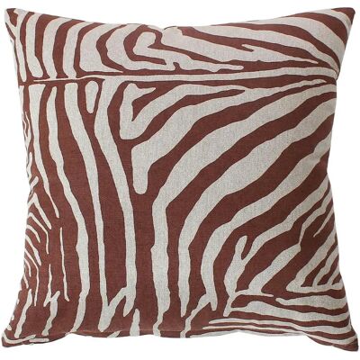Enjoy Coussin Déco Imprimé Kasane 40x40cm Marron & Lin - Publicité Enjoy Coussin Déco Imprimé Kasane 40x40cm Marron & Lin - Publicité