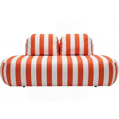 Casanova Canapé droit tissu rayé 2 places Orange - Publicité Casanova Canapé droit tissu rayé 2 places Orange - Publicité