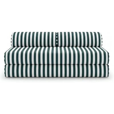 Casanova Canapé droit tissu rayé 2 places Vert - Publicité Casanova Canapé droit tissu rayé 2 places Vert - Publicité