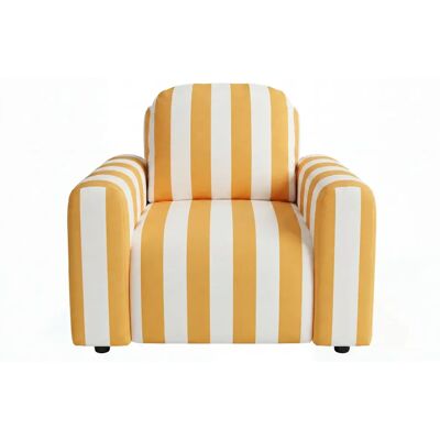 Casanova Fauteuil tissu rayé Jaune - Publicité Casanova Fauteuil tissu rayé Jaune - Publicité