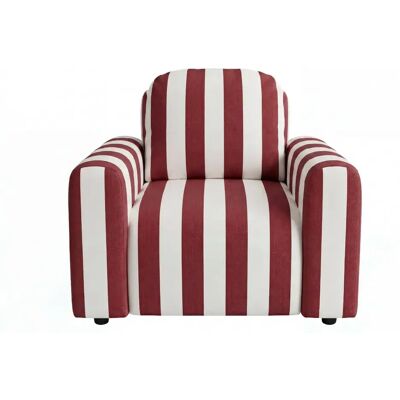 Casanova Fauteuil tissu rayé Terracotta - Publicité Casanova Fauteuil tissu rayé Terracotta - Publicité