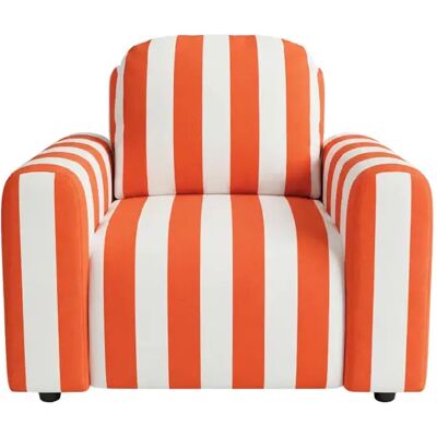 Casanova Fauteuil tissu rayé Orange - Publicité Casanova Fauteuil tissu rayé Orange - Publicité