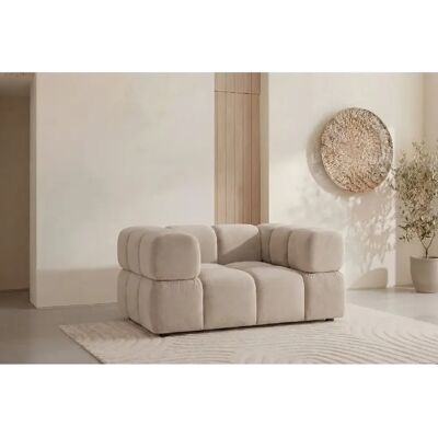 Casanova Fauteuil tissu velours Café - Publicité Casanova Fauteuil tissu velours Café - Publicité