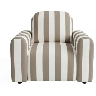 Casanova Fauteuil tissu rayé Beige - Publicité Casanova Fauteuil tissu rayé Beige - Publicité