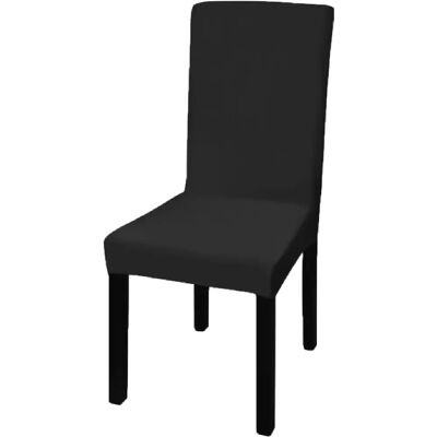 Decoshop26 Housse de chaise extensible - Noir - Publicité Decoshop26 Housse de chaise extensible - Noir - Publicité