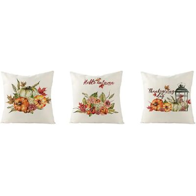 Générique Thanksgiving Housses de coussin 45x45 cm - Linge - Publicité Générique Thanksgiving Housses de coussin 45x45 cm - Linge - Publicité