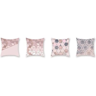 Générique Coussin velours - 45x45 cm - Rose or pêche - Publicité Générique Coussin velours - 45x45 cm - Rose or pêche - Publicité