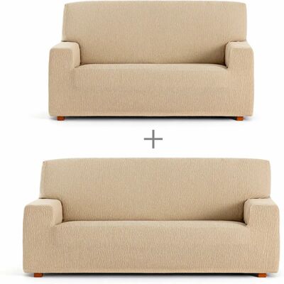 Eysa Housse de canapé Beige 210 cm - Publicité Eysa Housse de canapé Beige 210 cm - Publicité