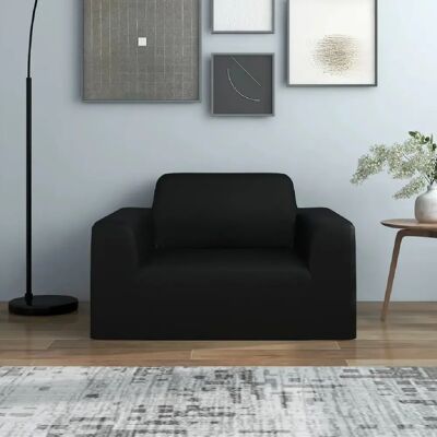 vidaXL Housse extensible canapé - Noir - Publicité vidaXL Housse extensible canapé - Noir - Publicité