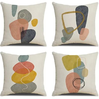 Générique 4pcs Motif géométrique abstrait - 45x45cm - Publicité Générique 4pcs Motif géométrique abstrait - 45x45cm - Publicité