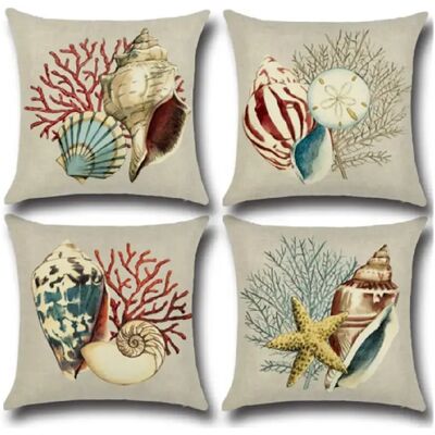 Générique Housse de coussin - Motif océanique - Publicité Générique Housse de coussin - Motif océanique - Publicité
