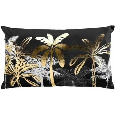 Paris Prix Housse de Coussin Feanor 30x50cm - Noir & Or - Publicité Paris Prix Housse de Coussin Feanor 30x50cm - Noir & Or - Publicité