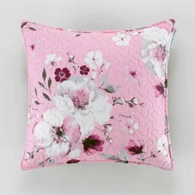 Paris Prix Housse de Coussin Velvet Flower - Rose 60x60cm - Publicité Paris Prix Housse de Coussin Velvet Flower - Rose 60x60cm - Publicité