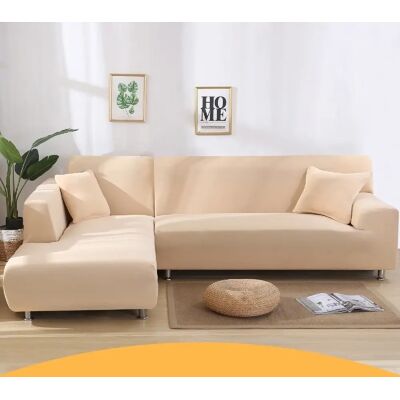 Wewoo Housse de Canapé Combiné - Beige - Publicité Wewoo Housse de Canapé Combiné - Beige - Publicité