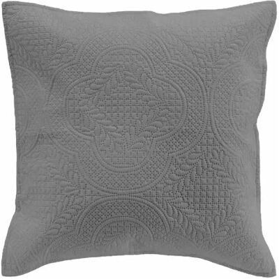 Paris Prix Housse de Coussin Romane 40x40cm - Anthracite - Publicité Paris Prix Housse de Coussin Romane 40x40cm - Anthracite - Publicité