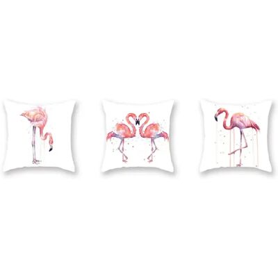 Générique Housse Flamingo - Aquarelle - 45x45CM - Publicité Générique Housse Flamingo - Aquarelle - 45x45CM - Publicité