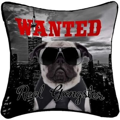 Paris Prix - Housse de Coussin Gangster Noir - Publicité Paris Prix - Housse de Coussin Gangster Noir - Publicité