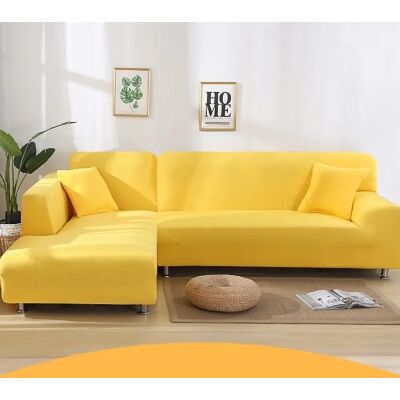 Wewoo Housse de Canapé Universelle - Jaune - Publicité Wewoo Housse de Canapé Universelle - Jaune - Publicité